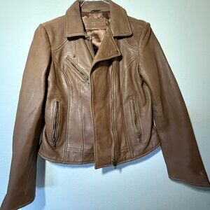 Whet Blu Brown Leather Jacket